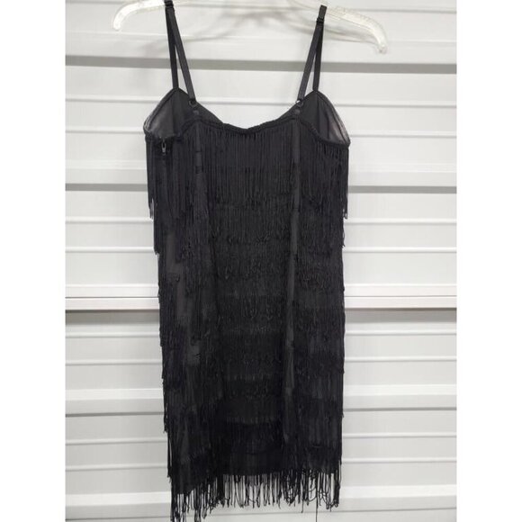 Love Culture Black Tassel Cocktail Dress Plus size small 6 - Picture 2 of 3